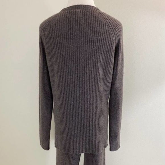 Nap Loungewear 100% Cashmere Rib-Knit Crew Neck Pullover Sweater, Retail $359 - Picture 9 of 16